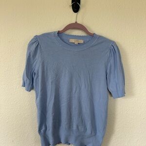 LOFT Sky Blue Knit Top